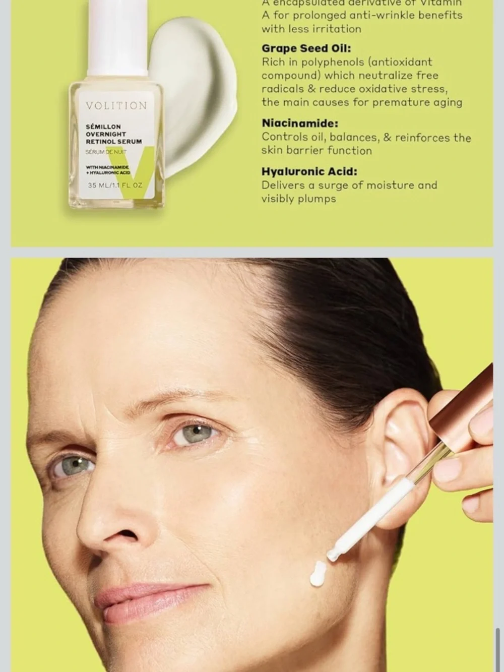 Volition Semillon Overnight Retinol Serum